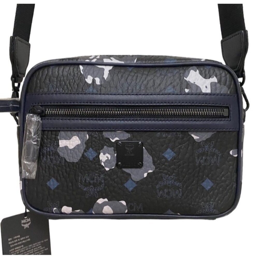 NEW MCM Small Aren Visetos Leather Crossbody Bag - Picture 4 of 12